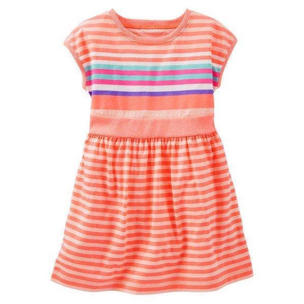 2-piece neon striped dress